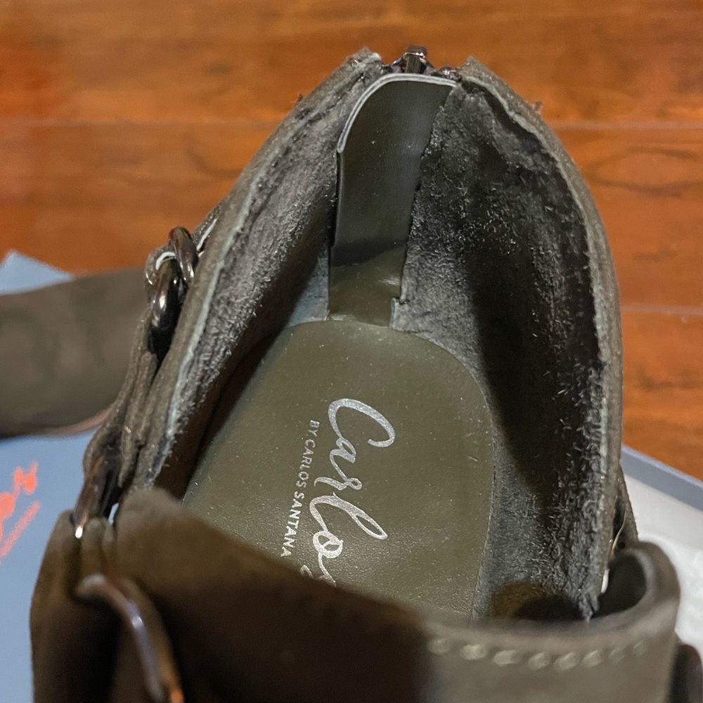 Carlos Santana  /Size 6/ Dark Brown Ankle Booties with Buckle Detail - Picture 4 of 8